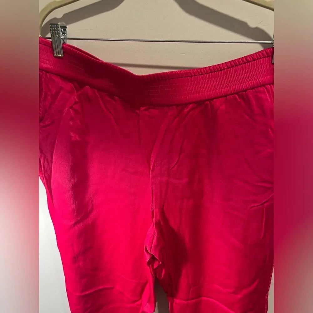 ZARA Satin Effect Slit Pants, Fuschia Color - Picture 5 of 7